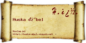 Huska Ábel névjegykártya